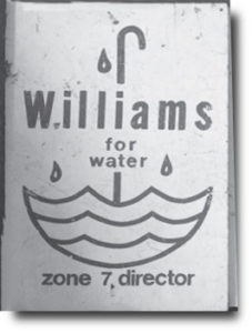 "Williams for Water" sign from 1980